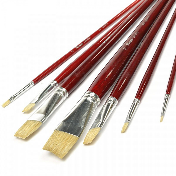 Набор кистей Щетина плоская 7шт. Pinax CREATIVE Line