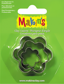 Набор резцов для полимерной глины, Makins, 3 шт - цветок