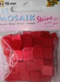 Мозаика "Глянцевая",10х10мм,190 шт.,оттенки красного