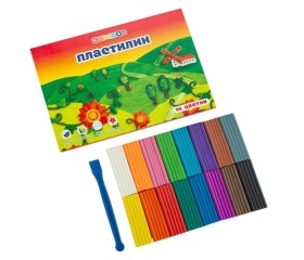 Набор пластилина мини серии "Цветик" 16 цв. со стеком 240 гр.