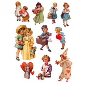 Набор карт для декупажа "Детки винтаж" 21х30см 54г/м2, 5шт