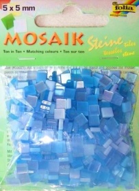 Мозаика "Тониров.",5х5 мм,700 шт., оттенки синего