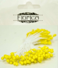 Тычинки для искусственных цветов TIC/P-3 10 х 85 шт "Fiorico" желтый/yellow