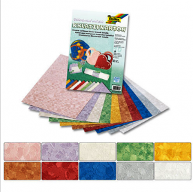Набор картона для тв-ва"Цветочная парча",металлик, 10л/уп., различные цвета, 23х33 см.,230г/м2