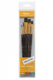 Набор кистей "Creative line" синтетика, 5 шт. Ассорти