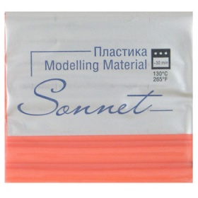 Пластика "Sonnet" коралловый, брус 56 гр.