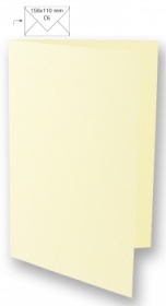 Открытка А6, двойная высота, 210х248 мм, 220 г./кв.м, упаковка 5 шт., цвет слоновая кость