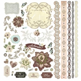 Набор наклеек фигурных на листе 30,5х30,5 см, Element Stickers, серия: Cappella