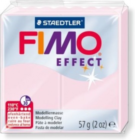 STAEDTLER Пластика (в печке запекаемая масса) Fimo effect  57г, розовый кварц, брус