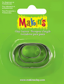 Набор резцов для полимерной глины, Makins, 3 шт - овал