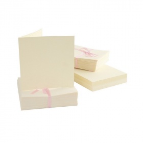 DP Craft Заготовка для открыток с конвертами квадратная кремовая 50 шт, Арт.ANT 1512021