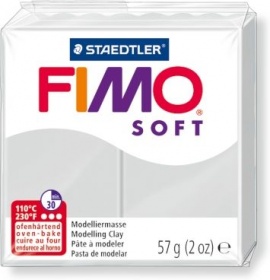 Пластика Fimo soft серый дельфин брус 56г