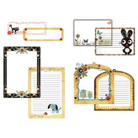 Набор бумажных и прозрачных пластиковых аппликаций, серия: Max & Whiskers, упаковка 8 штук