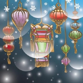 Бум. для скрапб. `Новогодний мотив 4` 5 л 15х15 см (1241041)