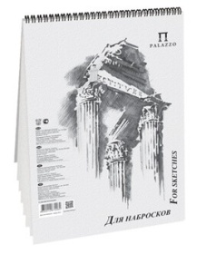 Альбом для зарисовок КОЛОННА 110г/кв.м 148х210мм, 50л, спираль