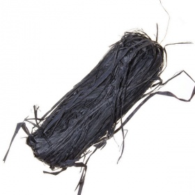 Рафия  натуральная, черный, моток 50г
