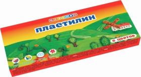 Набор пластилина  серии "Цветик"  6 цв. со стеком