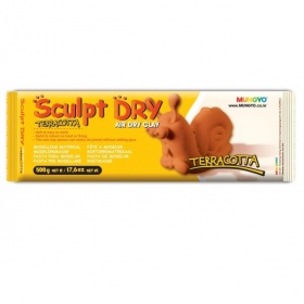 Глина для моделирования 500g террракотовая Sculpt Dry, MUNGYO