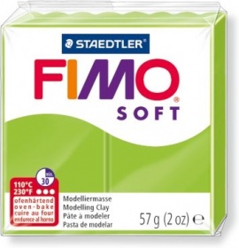 Пластика Fimo soft светло-зелёный брус 56г