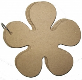 Заготовка из картона 1,5 мм для альбома, цветок 15х15 см, 6 л., 1 кольцо