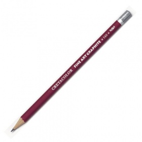 Профессиональный чернографитовый карандаш "CLEOS", шестигранный, 2H