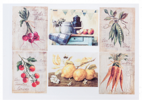 Набор карт для декупажа "Овощи " 21х30см 54г/м2, 5шт,