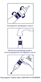 Кисть с резервуаром, плоская, №1 (5 мм.)