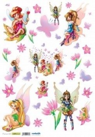 Renkalik Бумага рисовая для декупажа 25 г/м2, 35X50 см, 10л/уп, Феи