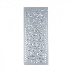 Контурные наклейки "Облака", лист 10x24,5 см, цвет серебристый