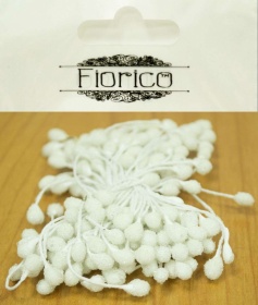 Тычинки для искусственных цветов TIC/G-4 10 х 85 шт "Fiorico" белый/white