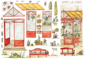 Бумага рисовая для декупажа 25 г/м2, 35X50 см, 10л/уп, Оранжерея