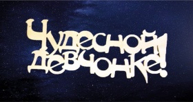 Чудесной девчонке 29х13 см.