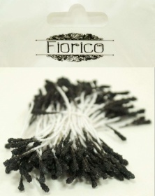 Тычинки для искусственных цветов TIC/B-1.5 10 х 85 шт "Fiorico" черный/black