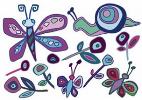 Салфетки д/декупажа "Психод. цветы"20 гр/см2, 10