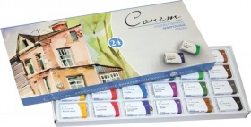 Набор акварель Сонет 24 кюветы