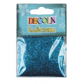 Блестки декоративные Декола, размер 0,3 мм, цвет голубой радужный