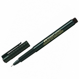 Ручка капиллярная "FINEPEN 1511" нестираемые чернила, 0.4 мм, корпус темно-зеленый, чернила черный