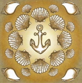 Бум. для скрапб. `Морская тема 14` 5 л 15х15 см (124872)