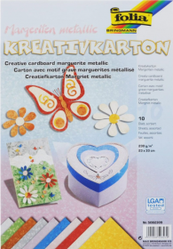 Бумага декоративная "Маргаритки" 23х33 см. 230 г. 10 л. ассорти