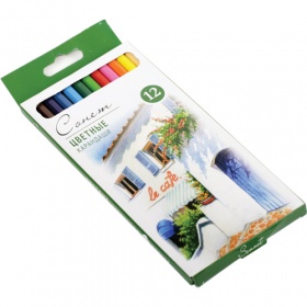 Набор профессиональных цветных карандвшей "Сонет", 12 цв.