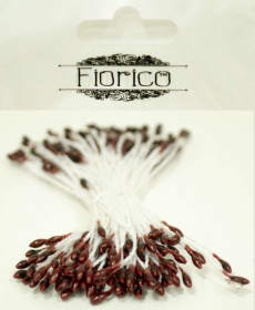 Тычинки для искусственных цветов TIC/P-1 10 х 85 шт "Fiorico" бордовый/ vinous
