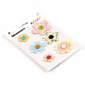 Набор аппликаций-цветов тканевых Fabric Flowers, серия: Hello Luscious, упаковка 6 шт