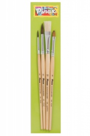 Набор кистей "scool & hoobby", пони, коза, щетина 4 шт.