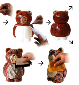 Набор к/мозаики объемный 3D, "Медведь"
