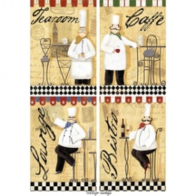 Набор карт для декупажа A3  "Шеф-повар",  54г/м2, 5шт